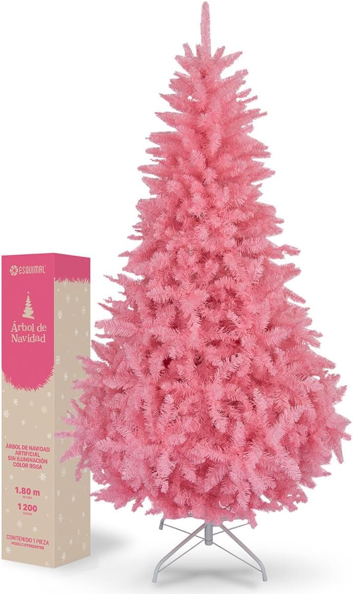 ESQUIMAL Árbol de Navidad Frondoso Pino Navideño Plegable, Cedro del Himalaya (Verde, 2.2 m)