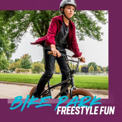 Mongoose Legion Freestyle Sidewalk Bicicleta BMX para niños y principiantes a usuarios avanzados, ruedas de 16-20 pulgadas (40.64 cm - 50.80 cm), marco de acero Hi-Ten, Micro Drive 25x9T engranaje BMX
