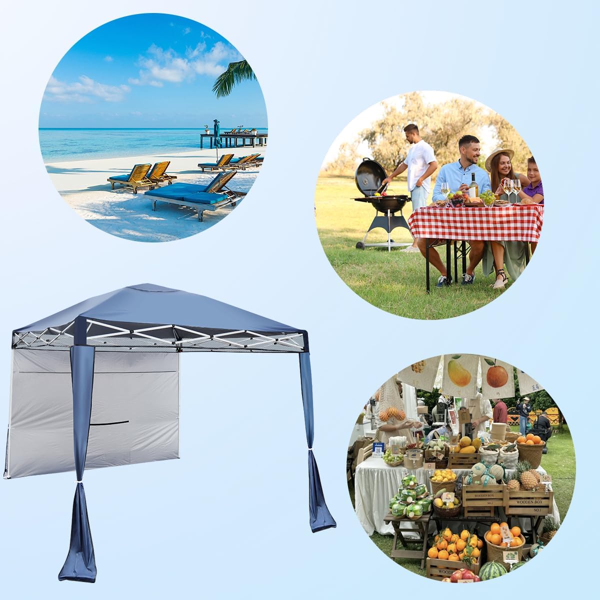 Toldos Plegables Tienda De Fiesta Carpa Impermeable (3m*6m)