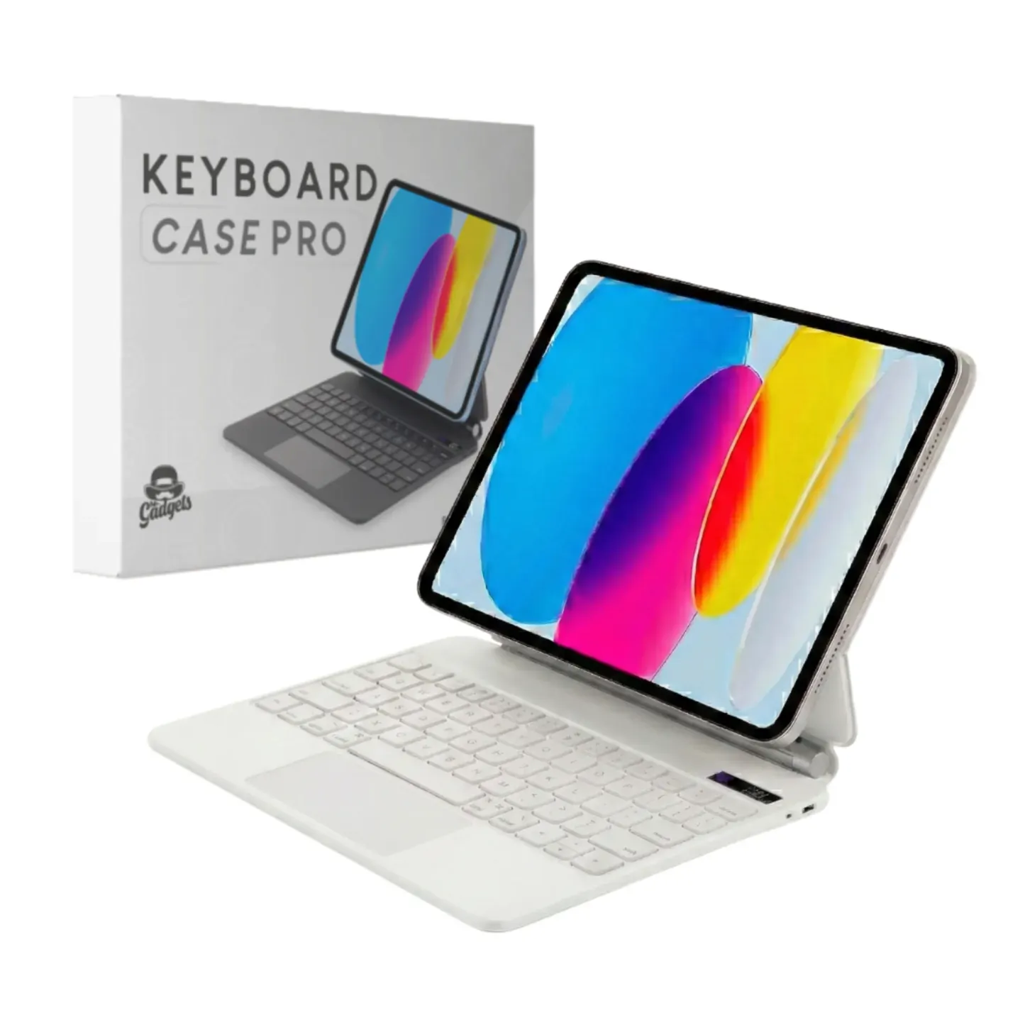 Mr. Gadgets Keyboard Case Pro Compatible Para iPad Funda Teclado Rgb En Español Ñ Magnética Teclado Mágico Conexión Inalambrica