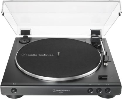 Audio-Technica - Tocadiscos AT-LP60X-BK totalmente automático con transmisión por correa, velocidades de 33/45 RPM (negro)