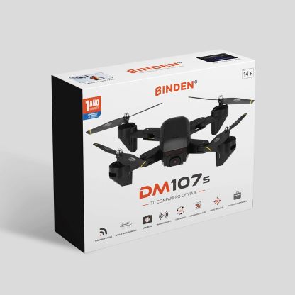 Binden - Drone Profesional B19 EIS, Cámara 2K, Sensor de Flujo Óptico, GPS, Barómetro, Quadcopter con Control Remoto, Funciones Inteligentes, 21 minutos de Vuelo - Gris Claro