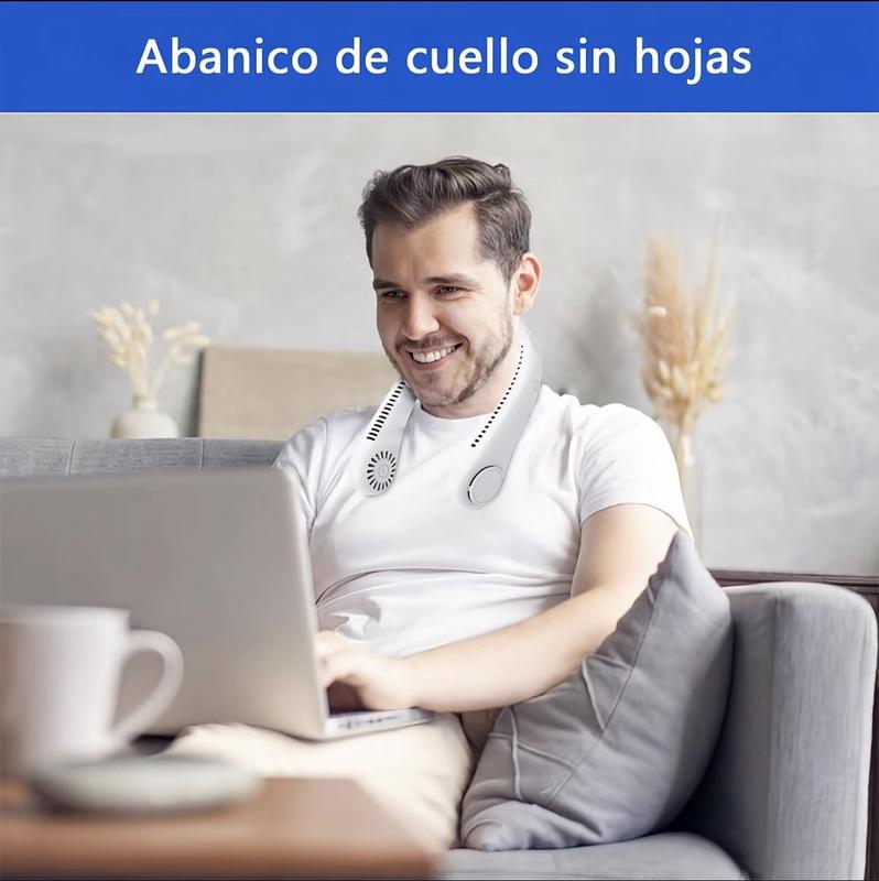 Bugu Ventilador De Cuello Recargable Para Hogar Oficina Fitness ABS Material Ventiladores De Refrigeración Portátiles Silencioso Ventilador de Cuello Sin Aspas