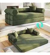 Sof&aacute; cama convertible de 79 pulgadas, sof&aacute; modular con dormir extra&iacute;ble, sof&aacute; plegable 5 en 1...