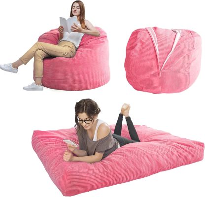 MAXYOYO - Puf plegable para sofá, cama, colchón de piso para adultos, extra grueso, 6 pliegues, sofá para recámara, sala de estar, beige, 135 x 240 cm