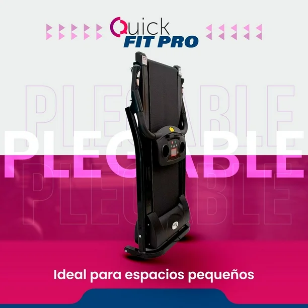 Caminadora Eléctrica Plegable Quick Fit Pro con 12 Programas - 3 Posiciones de Inclinación Ajustables y Pantala LCD para un Entrenamiento Personalizado