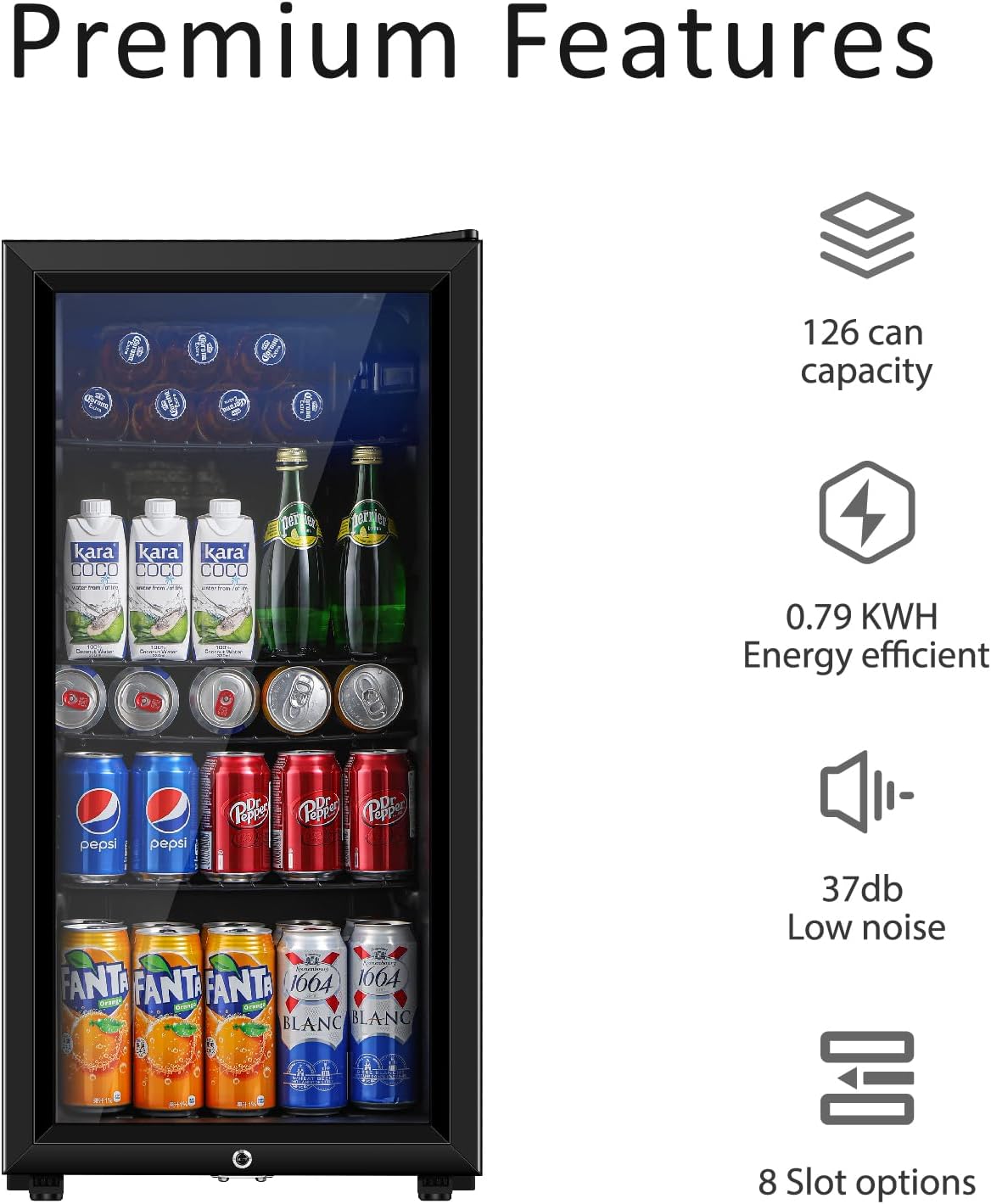 Saeoola - Refrigerador para bebidas, mini refrigerador de 3.2 pies cúbicos con puerta de vidrio doble, enfriador para refrescos, cerveza o vino para el hogar, oficina o bar con estantes extraíbles-Manteles