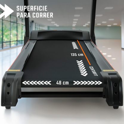 CENTURFIT Caminadora Profesional 3.5 HP Plegable con Inclinación 15 Niveles Superficie 135X48 Cm Pantalla Digital con Bluetooth Y 12 Programas Velocidad 1-18 Km/H Capacidad 140 Kg Gimnasio En Casa