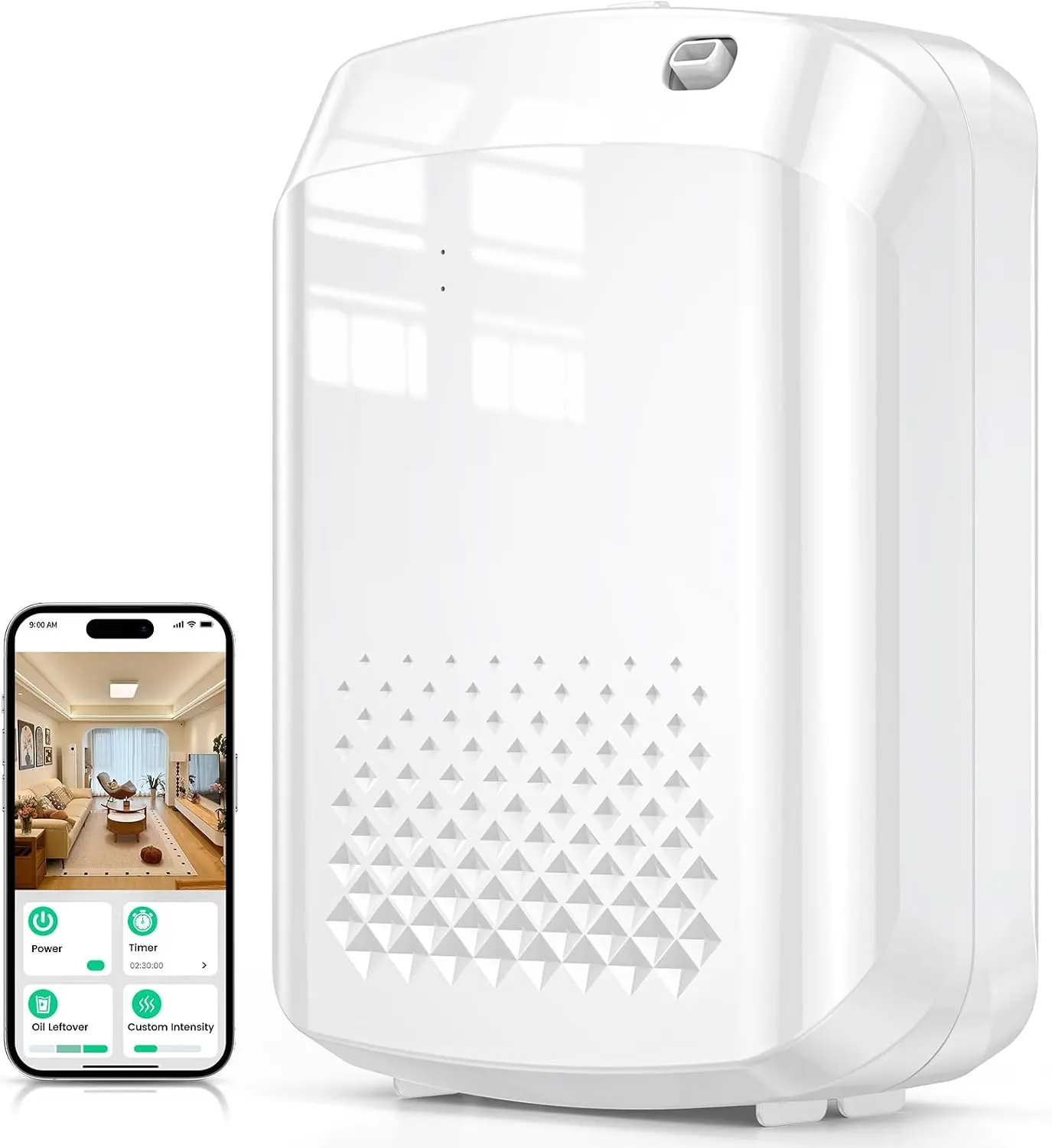 Difusor de Aceite Esencial Eléctrico de 400ml con Bluetooth para Hotel y Hogar con Control Remoto y Temporización Inteligente