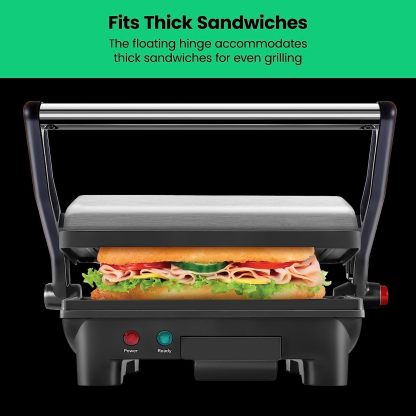 Chefman Parrilla Panini Prensa y Gourmet Sándwich de Hacer, 4 Rebanadas
