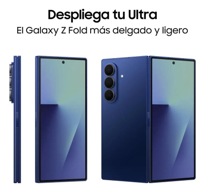 📱 Celular Samsung Galaxy Z Fold7 5G Desbloqueado, 12GB RAM+256GB / 12GB RAM+512GB, Pantalla Interior 8" Dynamic AMOLED 120Hz, Pantalla Externa 6.3", Galaxy AI, IP48, Cámara 200MP