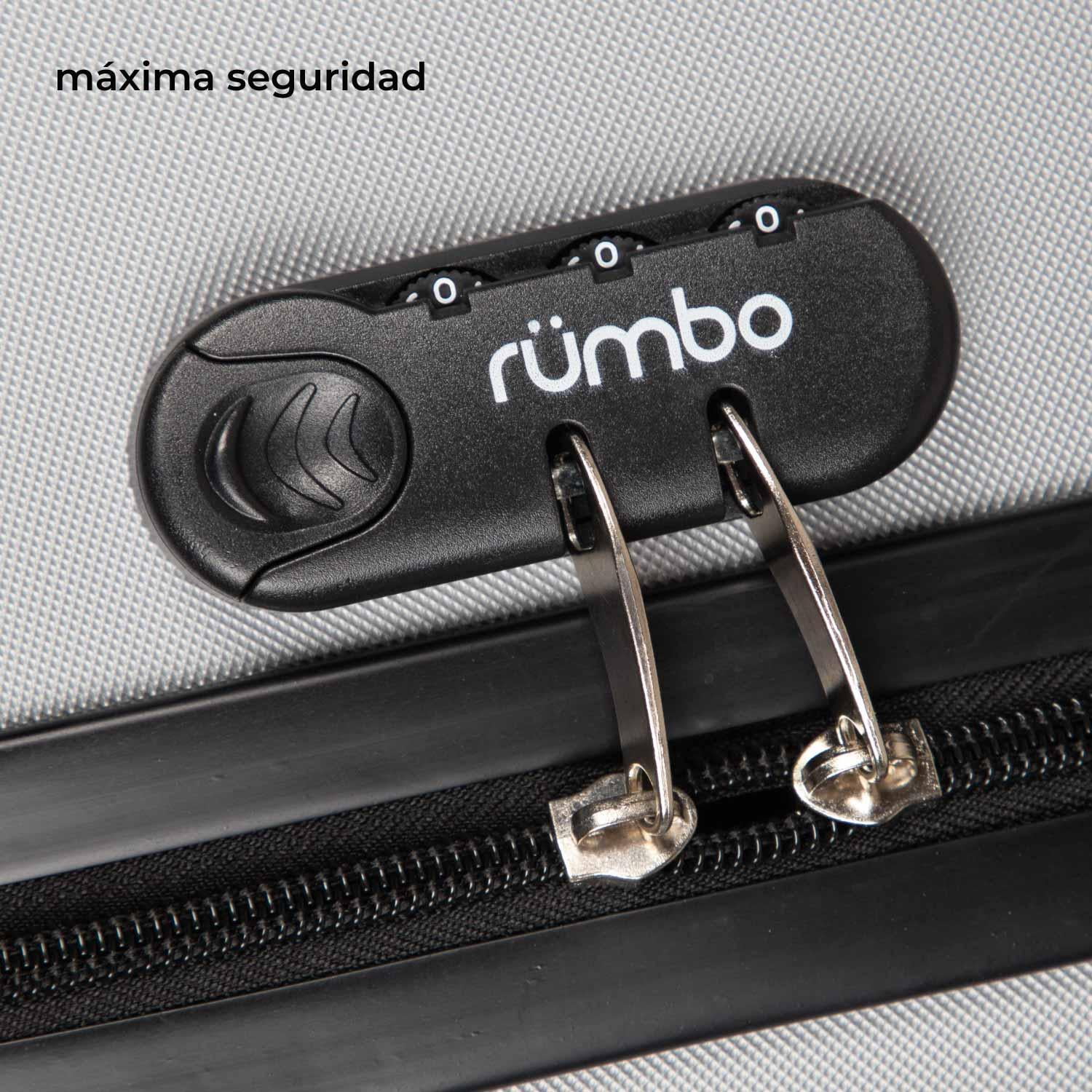 Juego 4 Maletas De Viaje Rigidas Ruedas 360 Bolsas De Viaje azul Rumbo RUM40