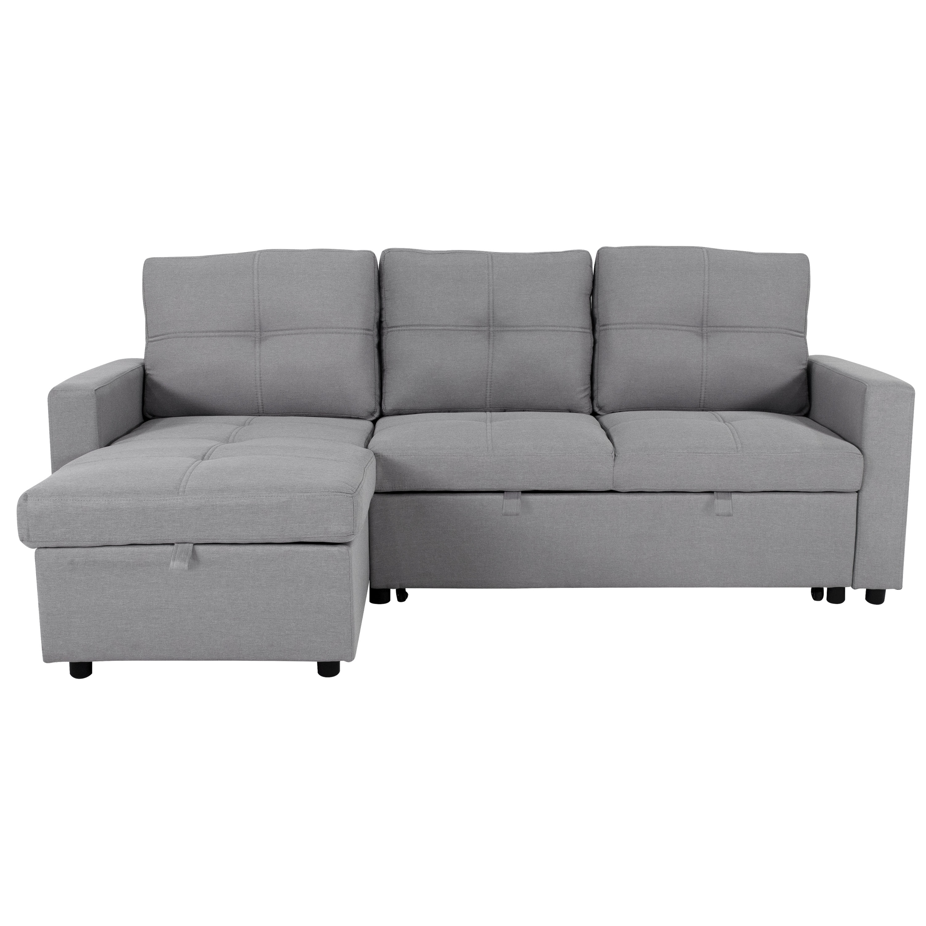 SOFÁ CAMA CON ALMACENAMIENTO TRIBECA GRIS CLARO
