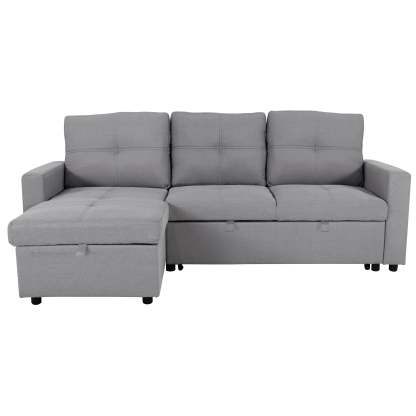 SOFÁ CAMA CON ALMACENAMIENTO TRIBECA GRIS CLARO