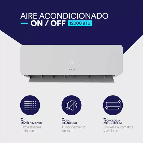 Noblex Aire Acondicionado Minisplit On/Off Frío NXS32C11AMX 12000btu 1 tonelada 115V