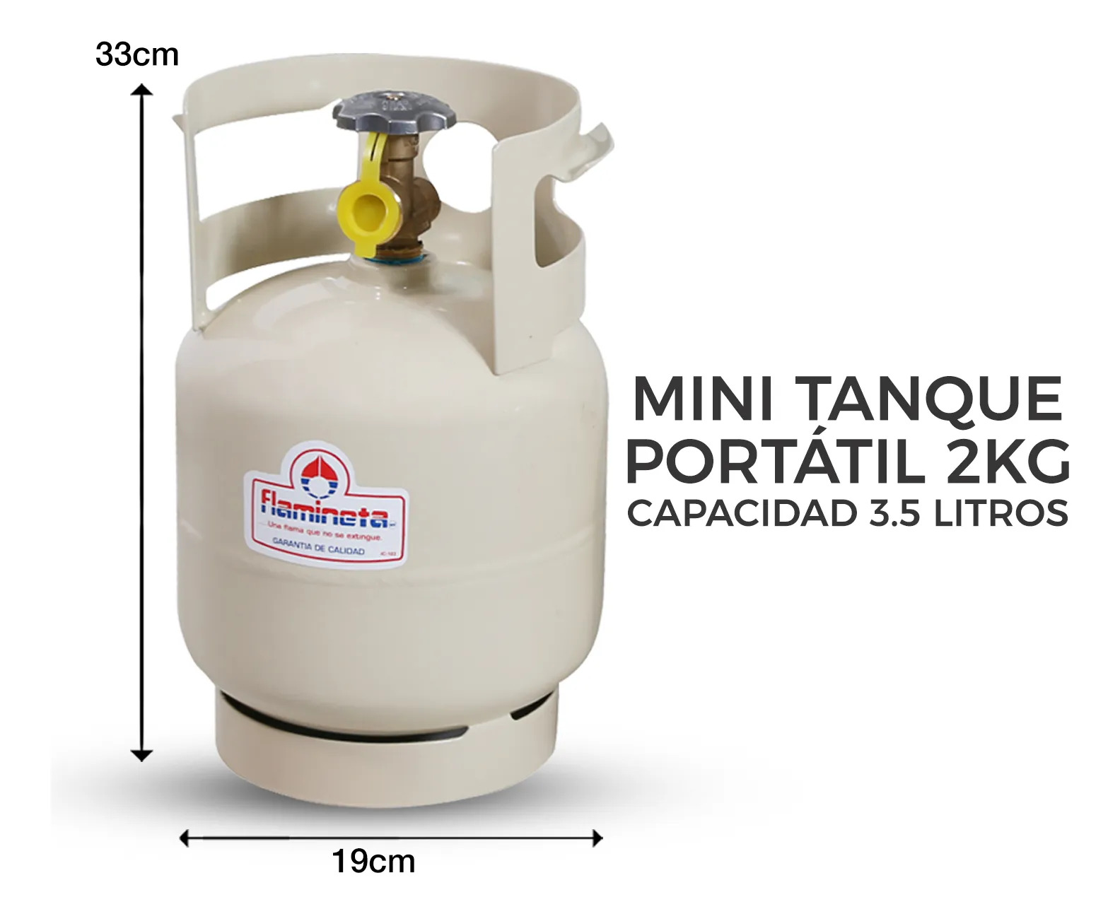 Mini Tanque Portátil 2kg Válvula Tradicional Flamineta