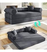 Sof&aacute; cama convertible de 79 pulgadas, sof&aacute; modular con dormir extra&iacute;ble, sof&aacute; plegable 5 en 1...
