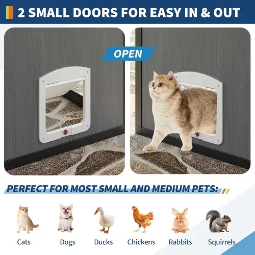 Perrera Grande Para Gatos Gatería Exterior Techo Impermeable 1.78-1.2-1.9 Metros Negro Gris