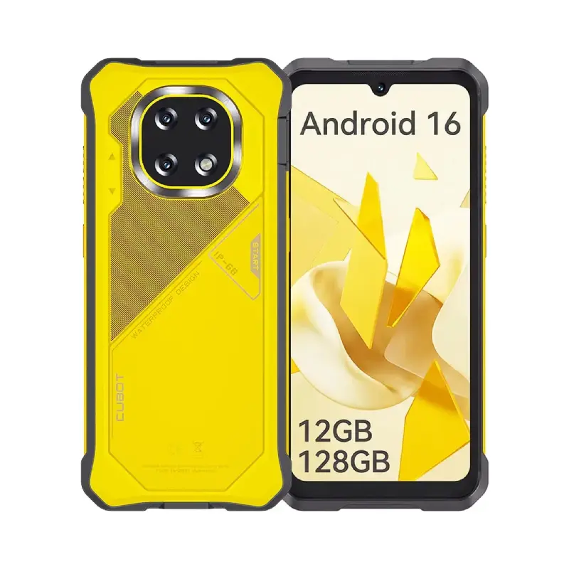 Celular Cubot Kingkong ES5 Robusto Dual Sim 128 Gb Amarillo 6 Gb Ram (ampliable Hasta 12 Gb) 7000mah Android 16 A