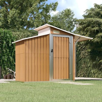 Cobertizo de jardín verde 270x130x208,5 cm acero galvanizado