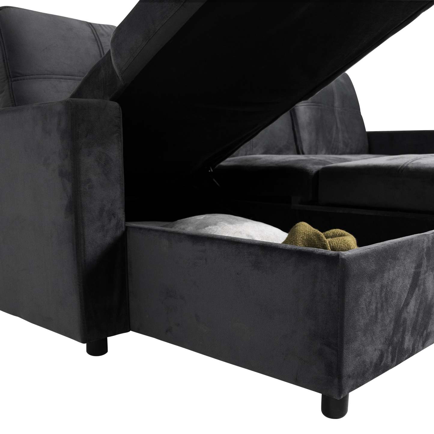 SOFÁ CAMA CON ALMACENAMIENTO TRIBECA GRIS CLARO