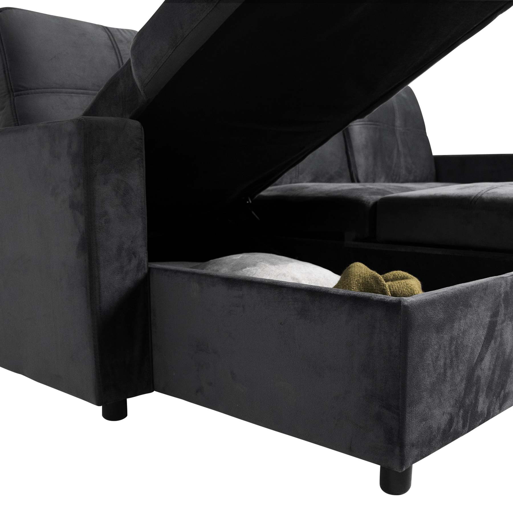 SOFÁ CAMA CON ALMACENAMIENTO TRIBECA GRIS CLARO