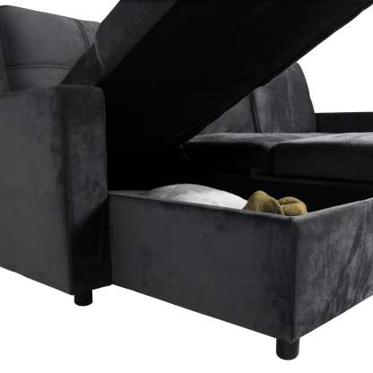 SOFÁ CAMA CON ALMACENAMIENTO TRIBECA GRIS CLARO