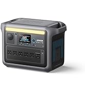 Estación de energía portátil Anker SOLIX C1000, generador solar de 1800 W (pico 2400 W), carga completa en 58 M...