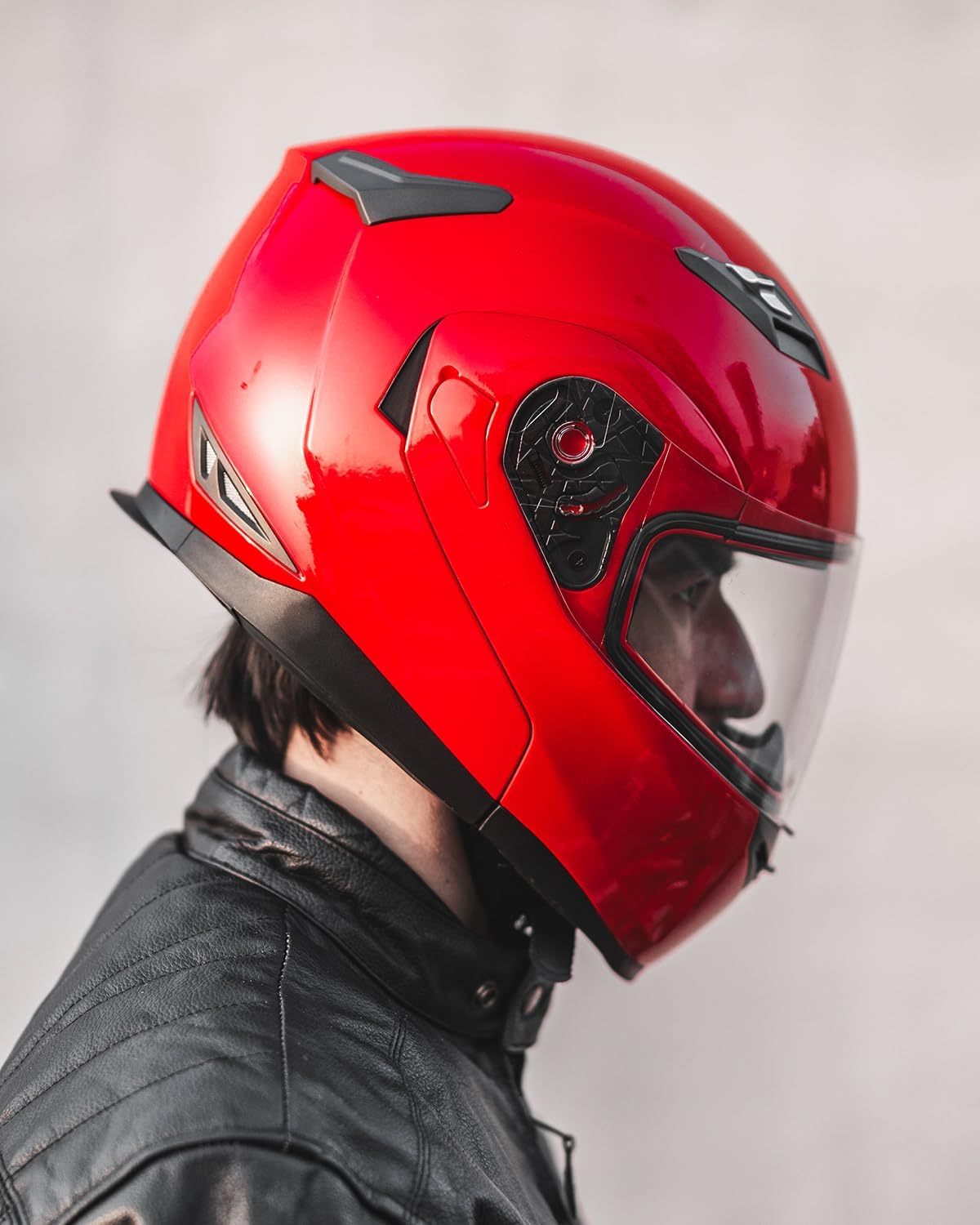 ILM - Casco de Motocicleta Modular Integrado con Bluetooth, con protección Solar para Mp3, Modelo 953/953 Pro