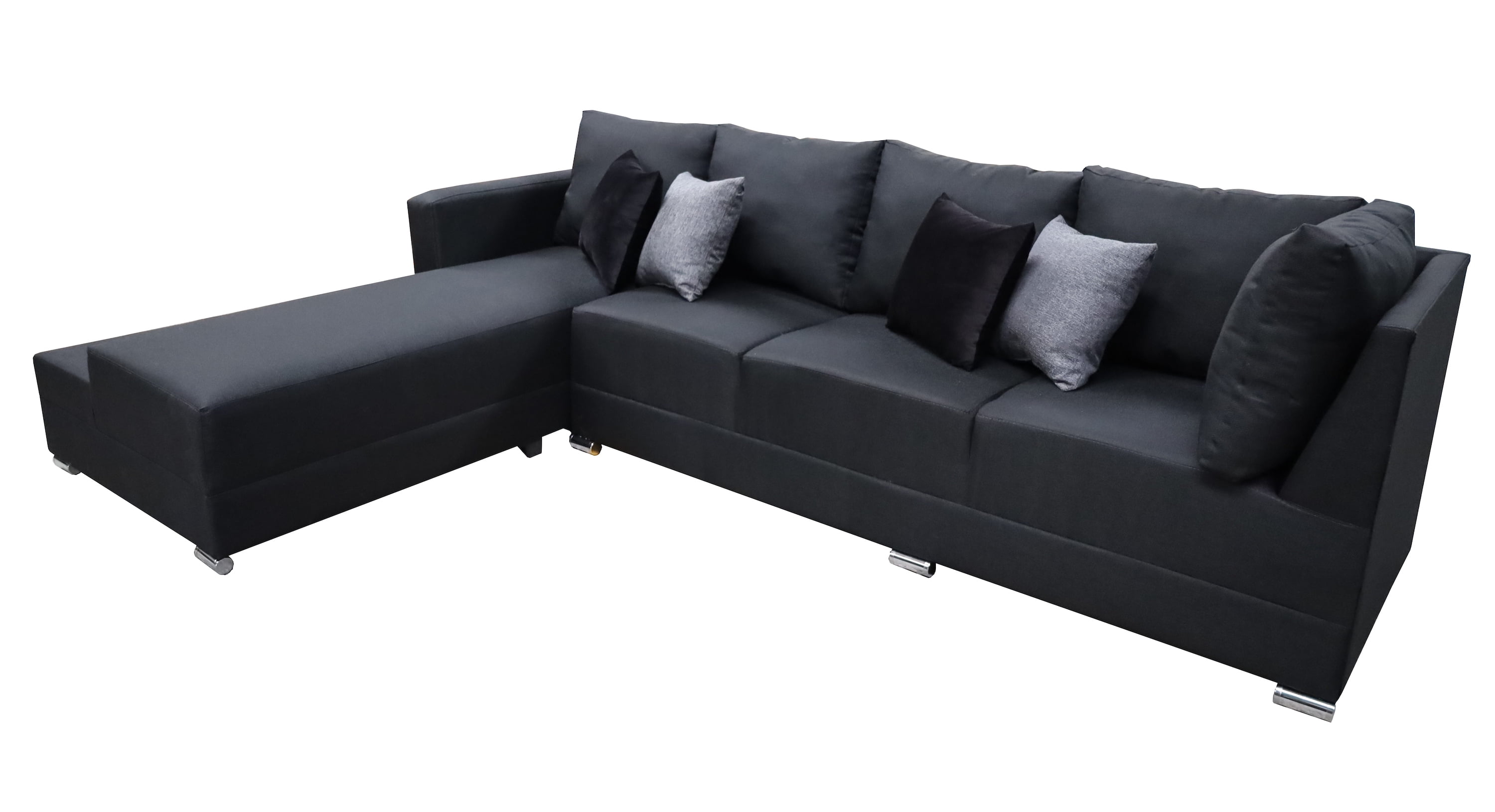 Sala esquinera en U El Bazar Store modelo Corbel gris oxford 4 salas en 1