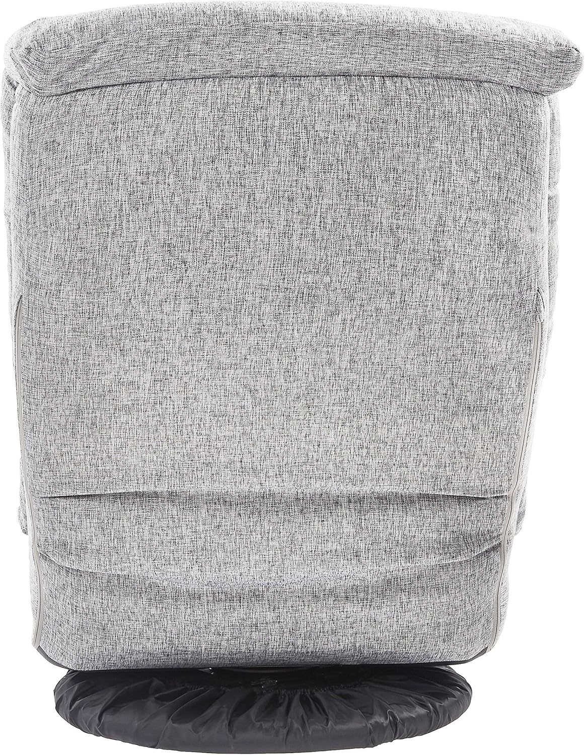 Amazon Basics - Silla giratoria de espuma con reposacabezas, ajustable, color gris