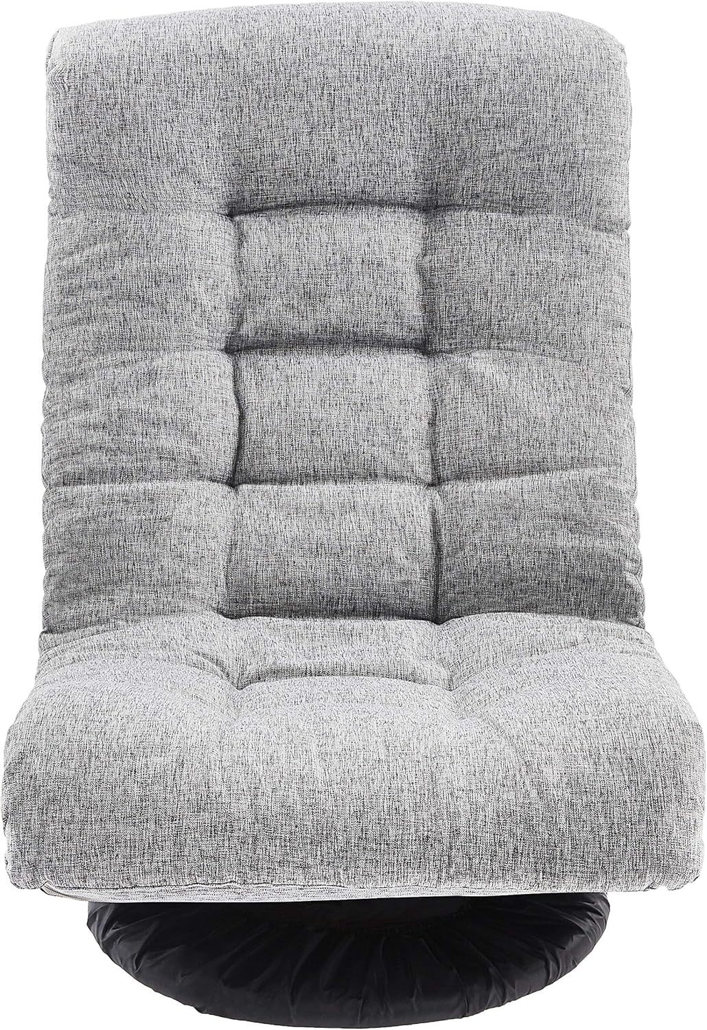 Amazon Basics - Silla giratoria de espuma con reposacabezas, ajustable, color gris