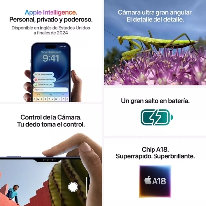 Apple iPhone 16 (128 GB) - Ultramarino - Distribuidor Autorizado