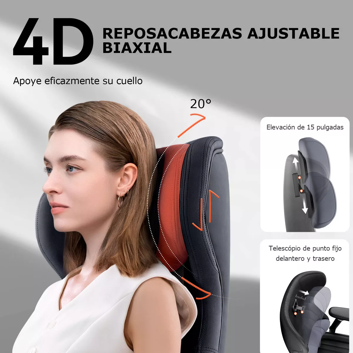 Silla Gamer Masaje Lumbar Eléctrico Cuero Transpirable Ouo Color Rojo LT00529