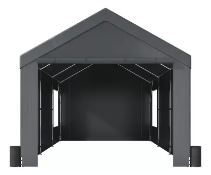Vevor Toldo Para Automóvil Toldo Para Cochera 12 X 20ft Gris