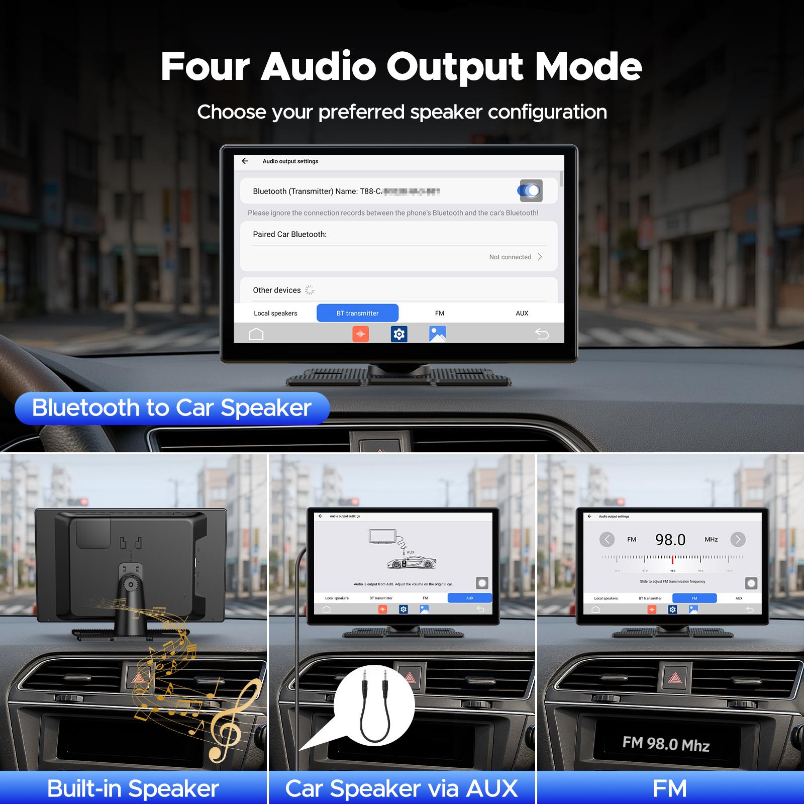 Pantalla inalámbrica CarPlay de 9" para vehículos antiguos – Con Netflix, YouTube y TikTok integrados, incluye kit de cámara de marcha atrás 720P; no requiere modificaciones en el vehículo y es compatible con automóviles, camiones y SUV de 12-24V.