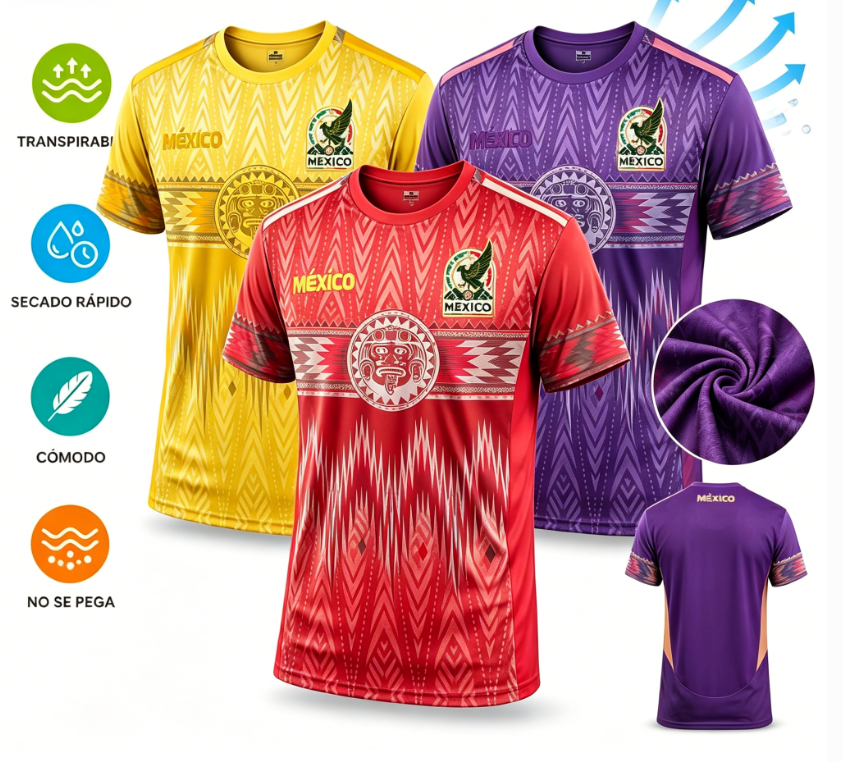 Camiseta deportiva de manga corta, edición limitada con estampado de motivos de aficionados al fútbol de estilo mexicano, modelo 2026, apta para entrenamiento al aire libre, unisex, tejido cómodo y transpirable, ideal para competiciones, entrenamiento y u