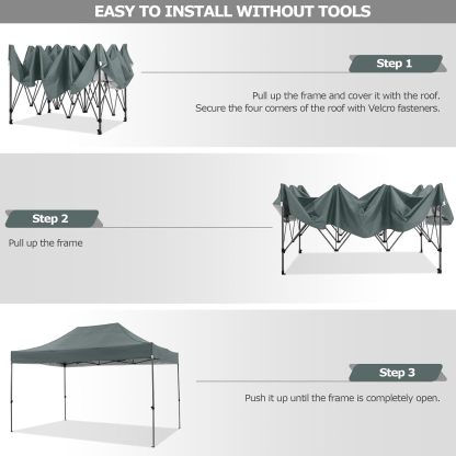 COBIZI - Toldo desplegable de 10 x 20 Pulgadas con 6 Paredes Laterales, toldo Impermeable para Eventos al Aire última intervensión, UPF 50+ cenador portátil para Fiestas, Playa, Camping, Boda,