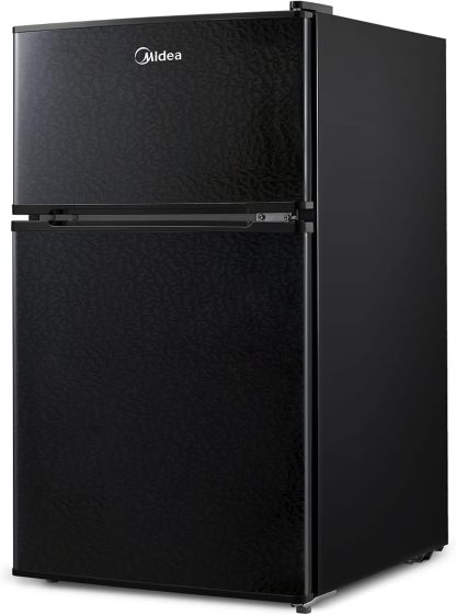 Midea WHD-113FSS1 Refrigerador compacto, 3.1 pies cúbicos, acero inoxidable