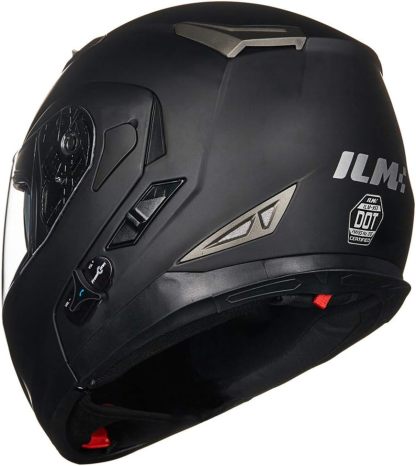 ILM - Casco de Motocicleta Modular Integrado con Bluetooth, con protección Solar para Mp3, Modelo 953/953 Pro