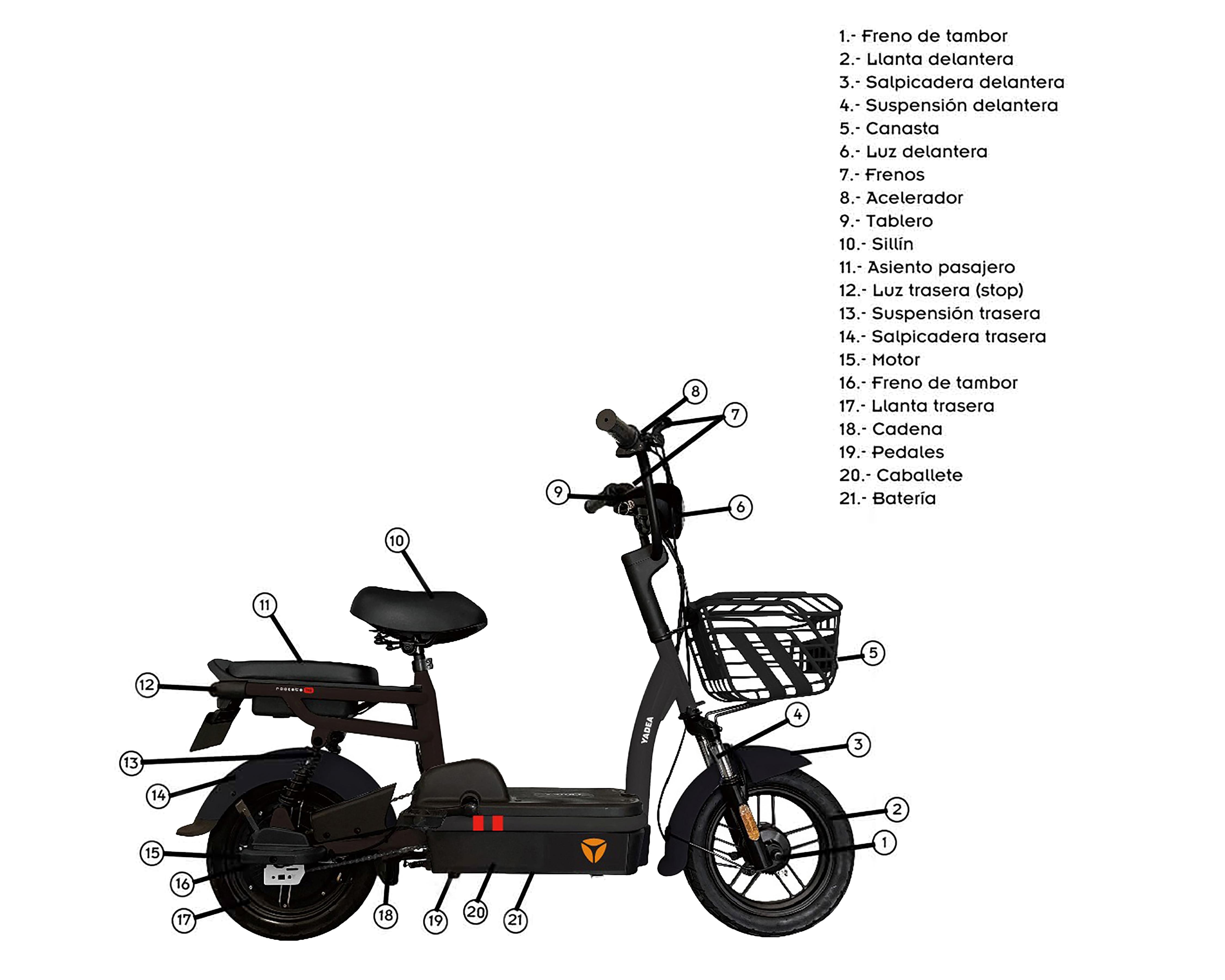 Moto Eléctrica Yadea Lemeng 2024