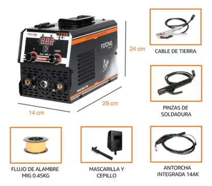 Soldadora Inverter Mma/mig/tig Maquina Para Soldar 110v/220v Color Negro Frecuencia 50Hz 60Hz