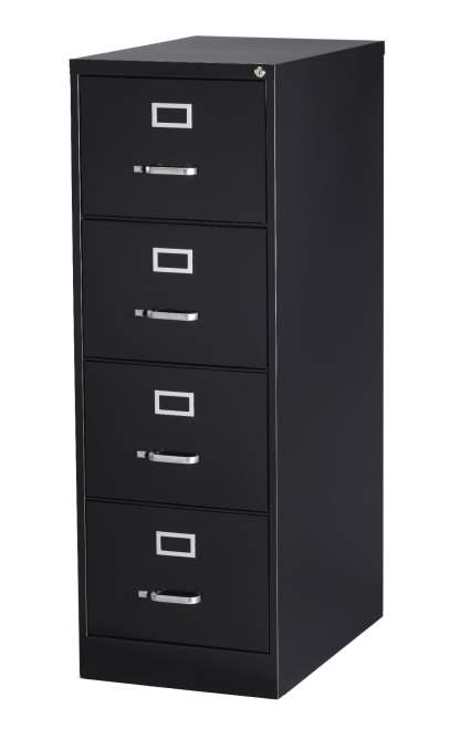 Archivero  Metálico Hirsh Armado Vertical 4 Cajones Tamaño Oficio Negro Hirsh 4 CAJONES TAMAÑO OFICIO NEGRO