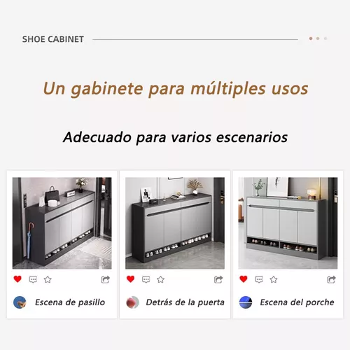 Modernos Zapatera De Madera Organizador Zapatos 4 Puertas