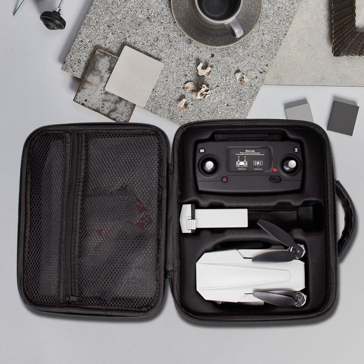 Binden - Drone Profesional B19 EIS, Cámara 2K, Sensor de Flujo Óptico, GPS, Barómetro, Quadcopter con Control Remoto, Funciones Inteligentes, 21 minutos de Vuelo - Gris Claro