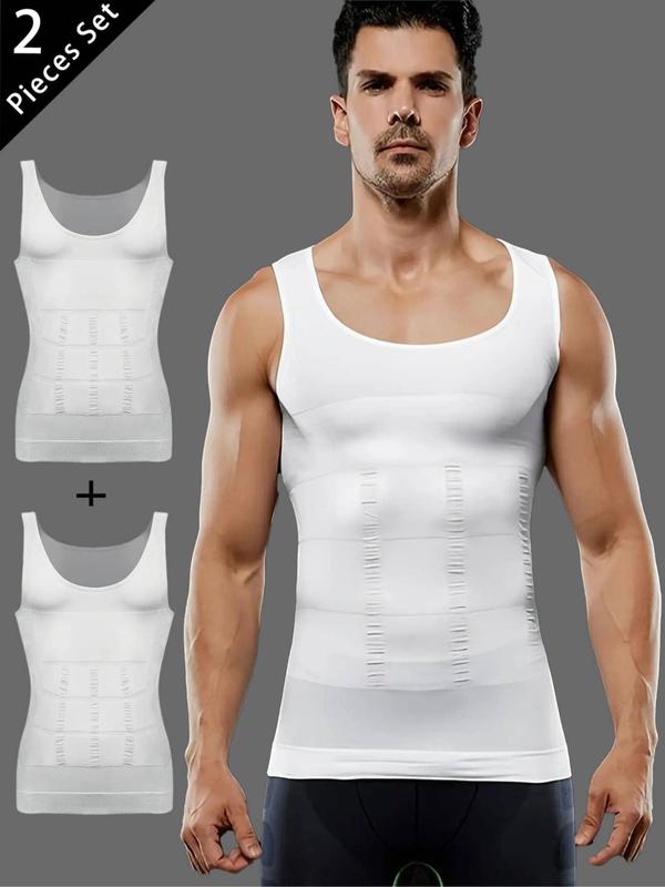 Men Seamless Compression Tank Top Slim Fit Body Shaping Undershirt Breathable Stretch Vest Elegant Tank Top for Workout Daily Wear Modern Tank Top