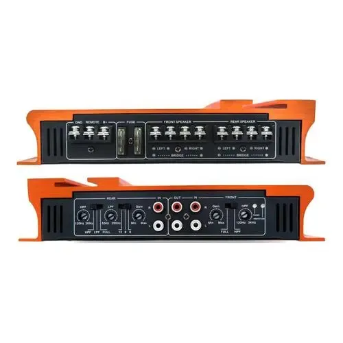 Amplificador Fuente Dub By Audiobahn DUB6004 2400w 4ch Para Woofer Naranja
