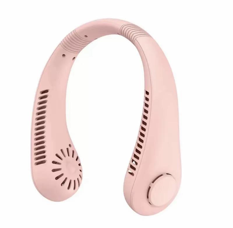 Bugu Ventilador De Cuello Recargable Para Hogar Oficina Fitness ABS Material Ventiladores De Refrigeración Portátiles Silencioso Ventilador de Cuello Sin Aspas