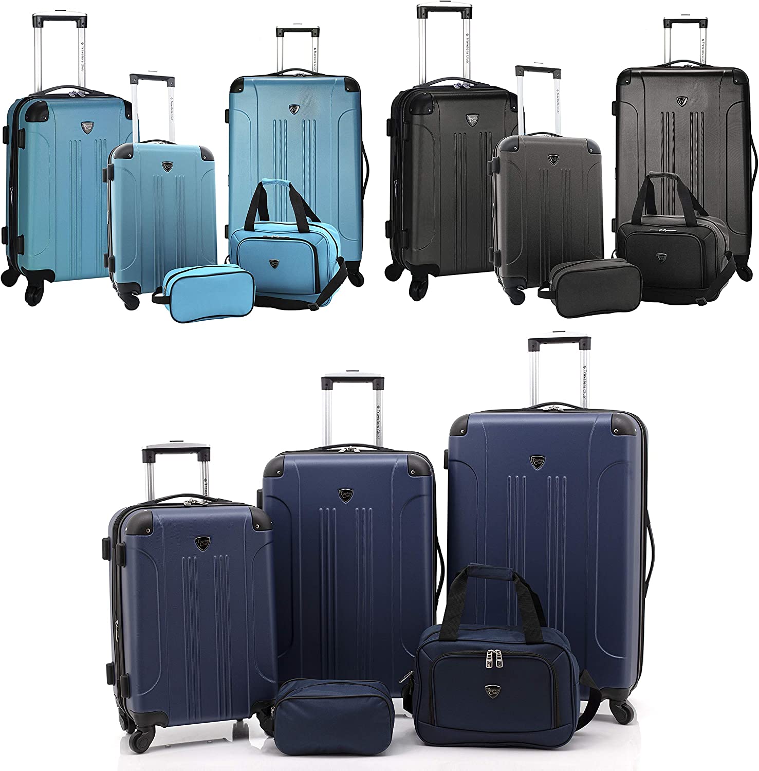 Equipaje giratorio extensible duro de Travelers Club Chicago-----Máscara para ojos
