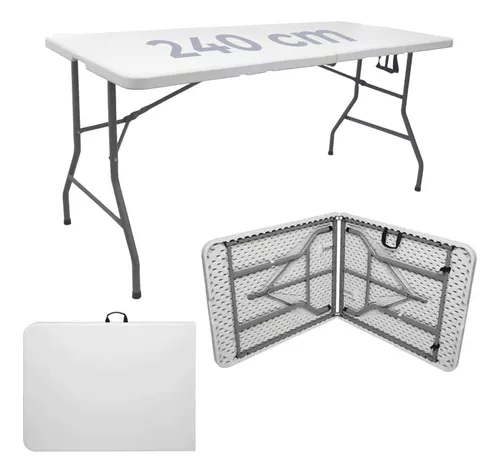 Mesa combinada plegable Linium 2,40m color blanco --- paño de limpieza